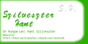 szilveszter hant business card